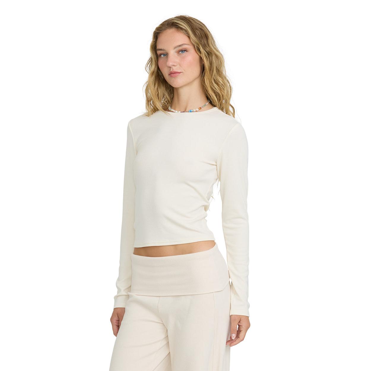 Billabong All I Need Long Sleeve Knit Top || White Cap