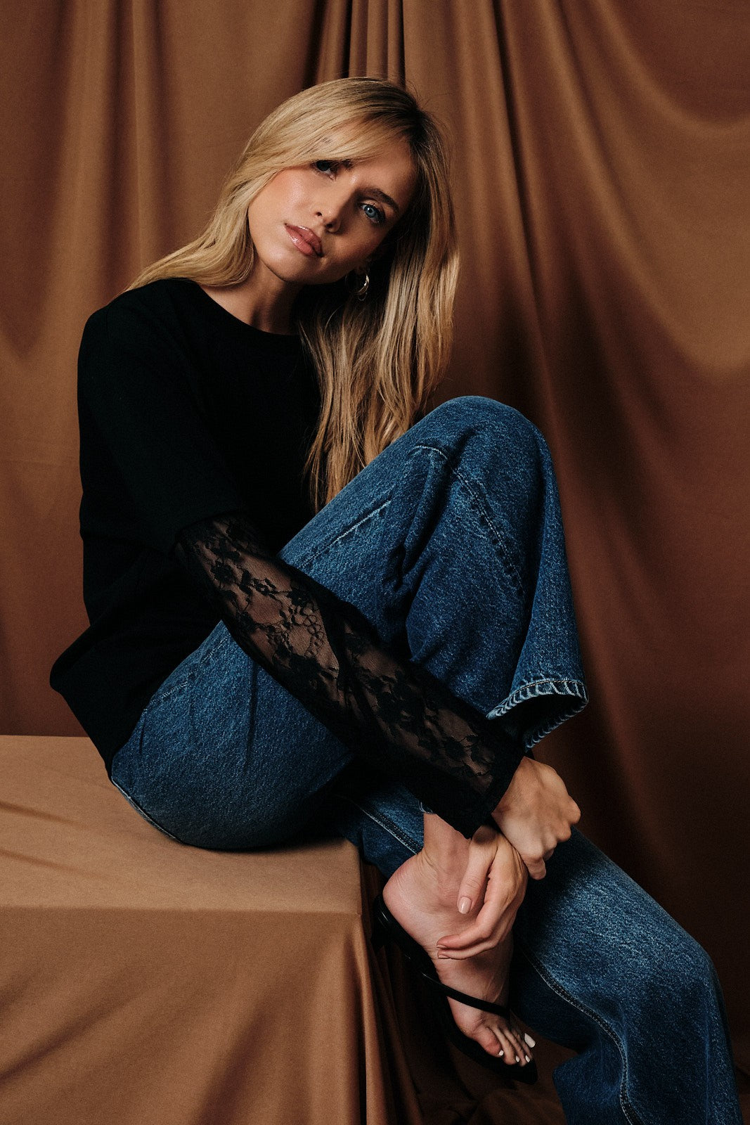 Long Lace Sleeve Tee