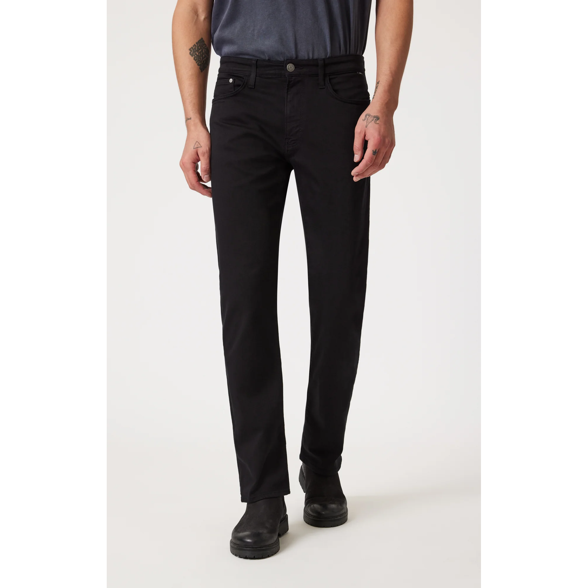 Mavi Zach Straight Regular Rise | Black Feather Blue