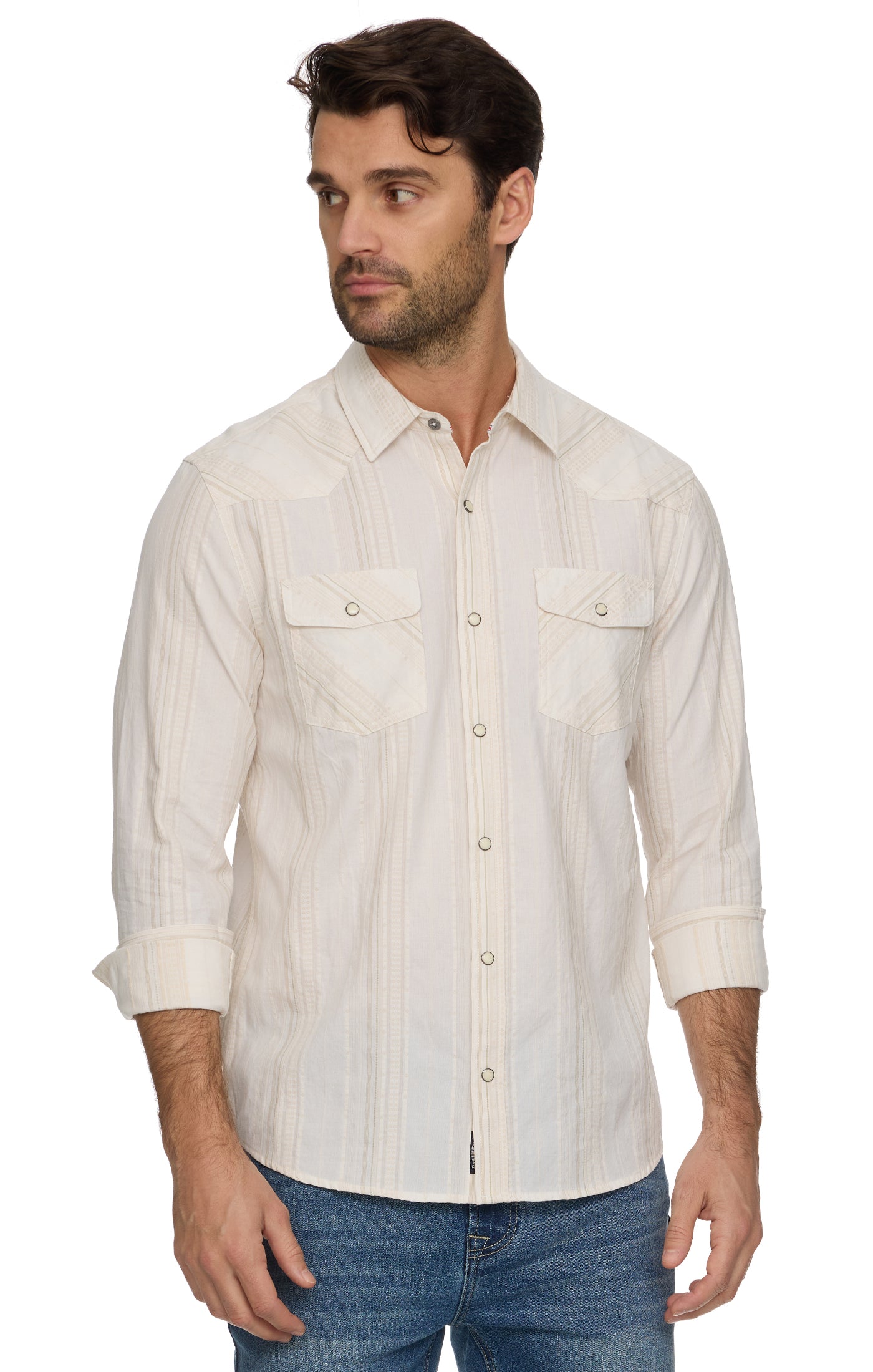 Flag & Anthem western detail button up shirt