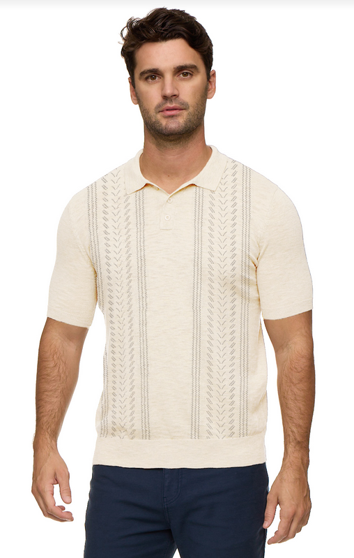 Flag & Anthem short sleeve polo sweater