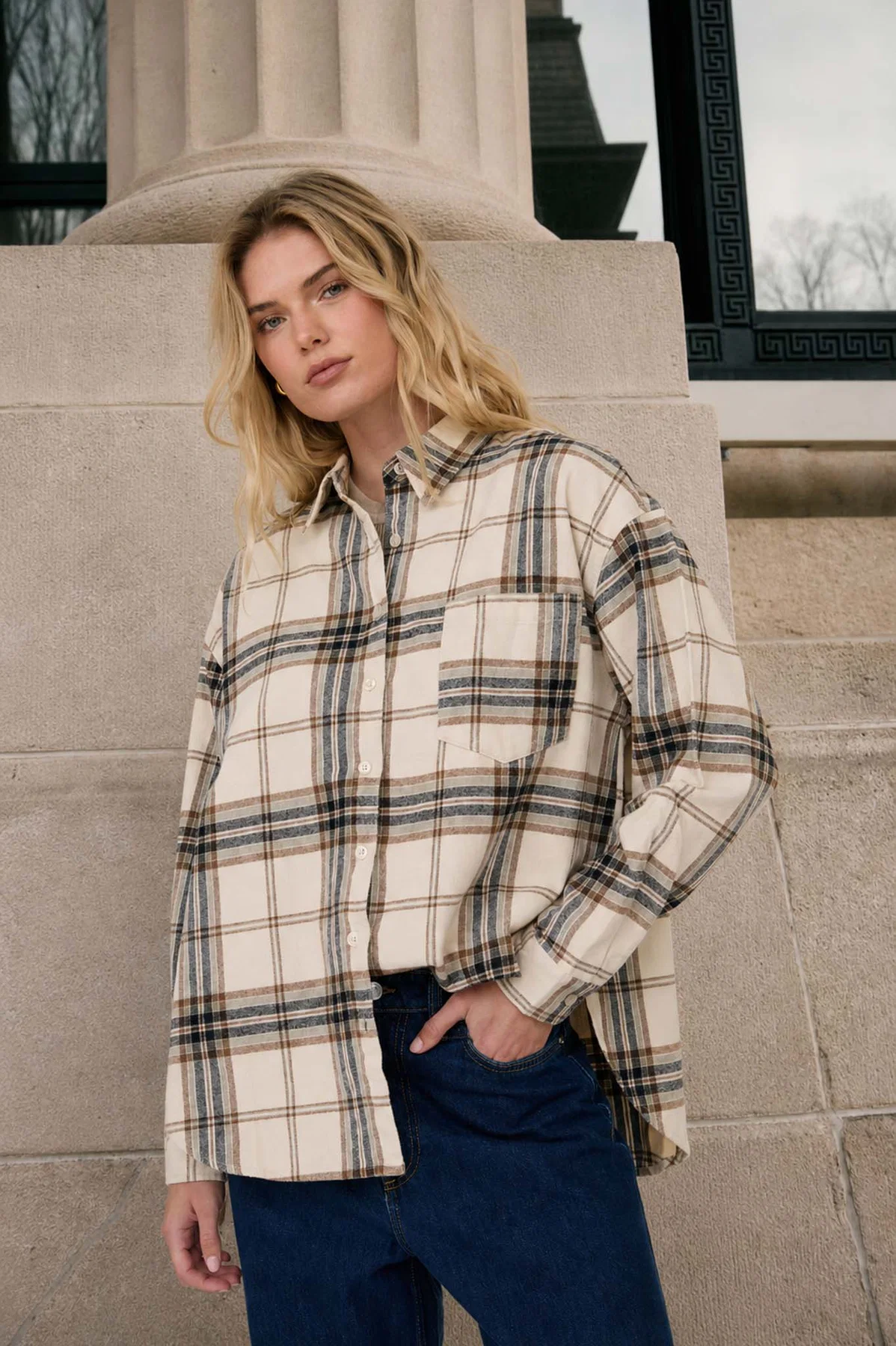 Plaid Button Down Flannel Shirt