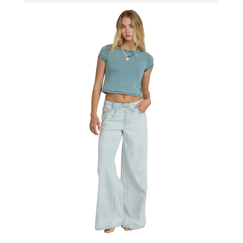 Billabong Jade Saltwashed Elastic Waist Pants || Blue Mist