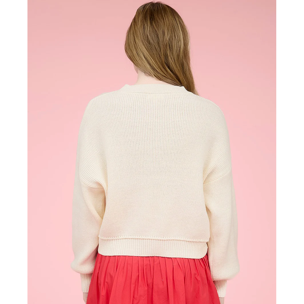 Heart Jacquard Sweater || Ivory