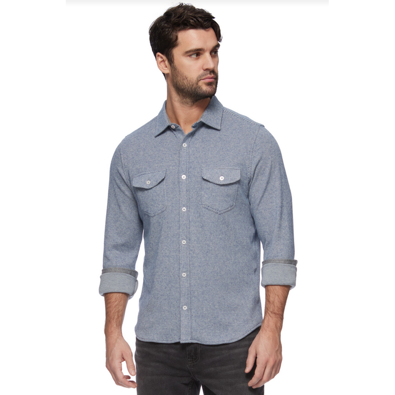 Hero Solid Twill Knit Flannel Shirt