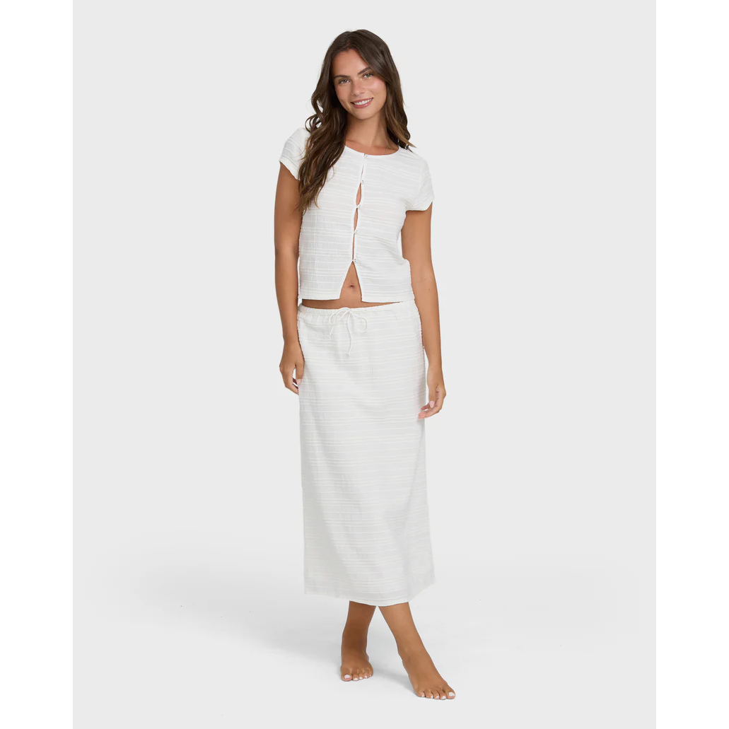 Billabong white maxi skirt