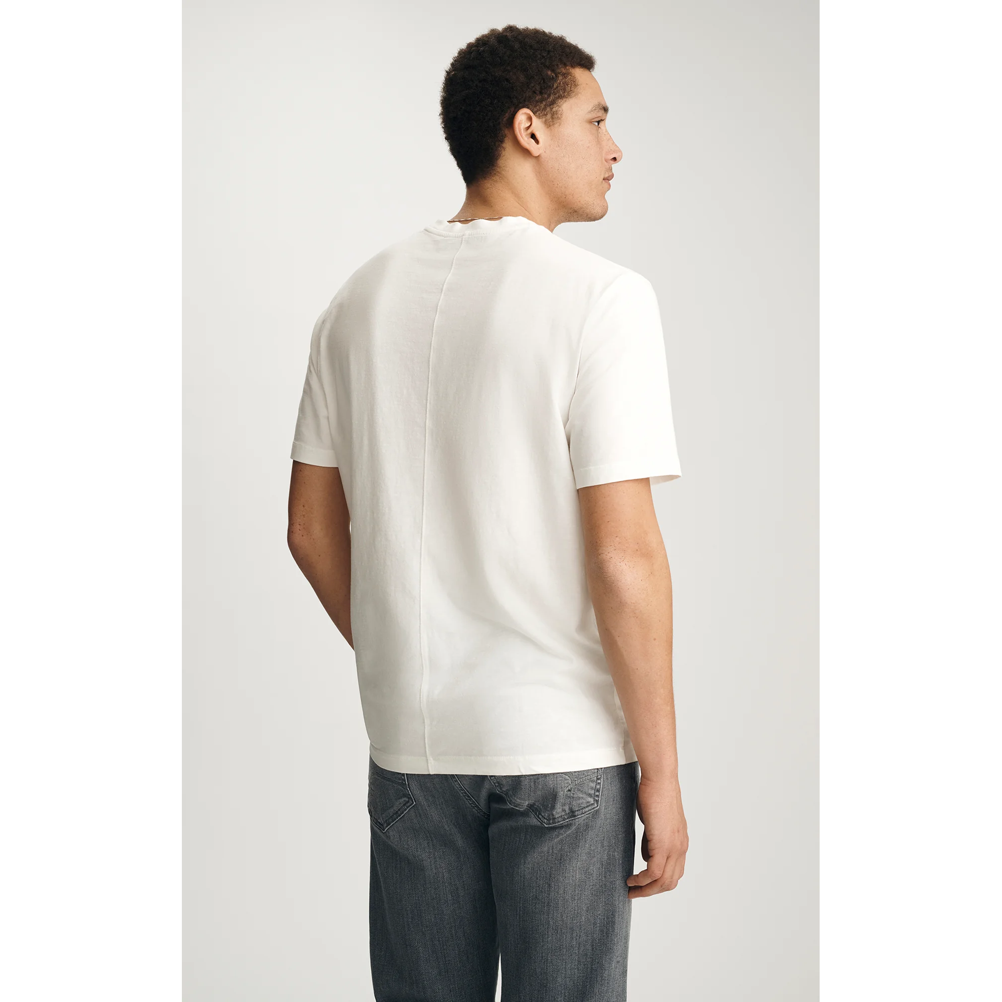 Mavi Soft Slub Crew Neck T-Shirt || White