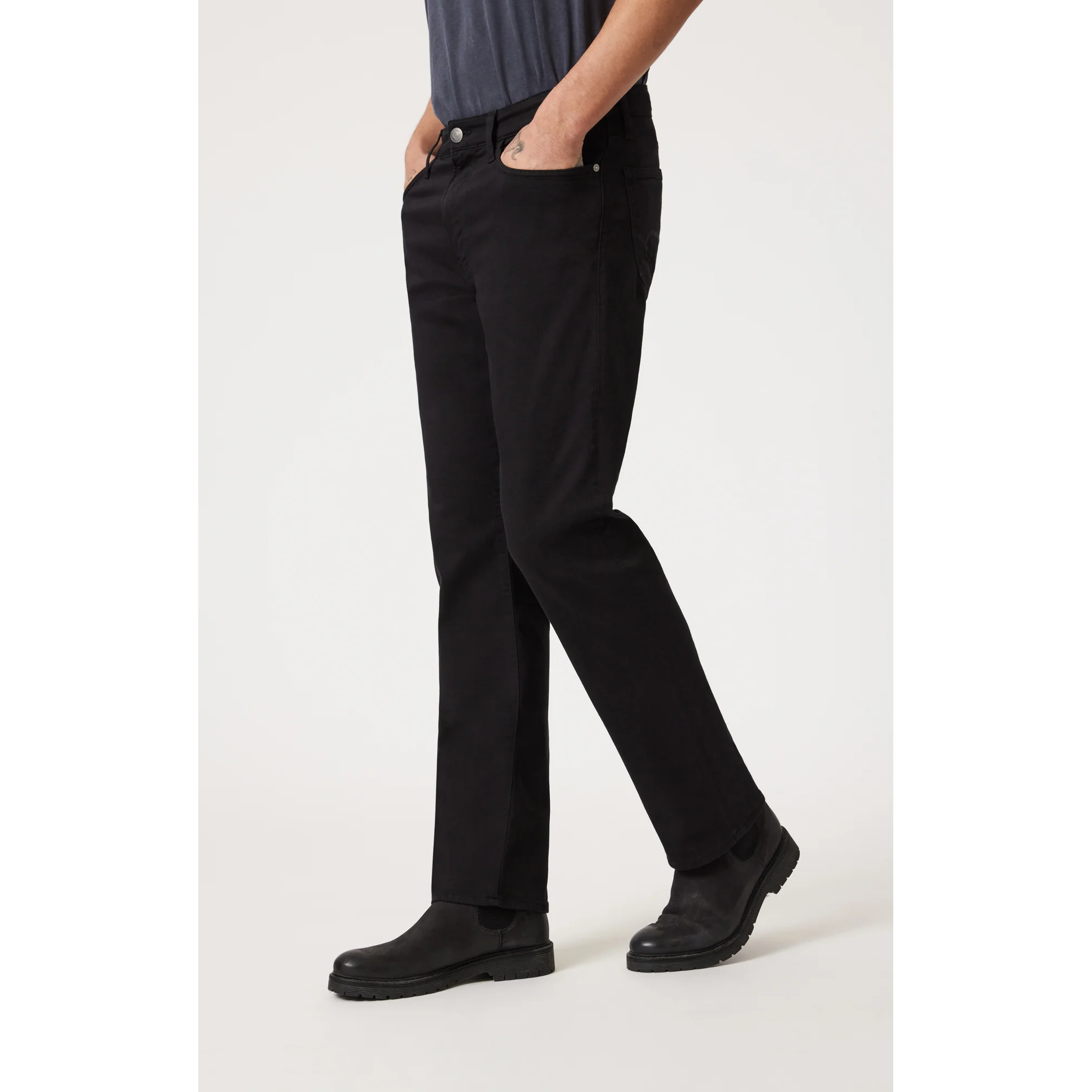 Mavi Zach Straight Regular Rise | Black Feather Blue