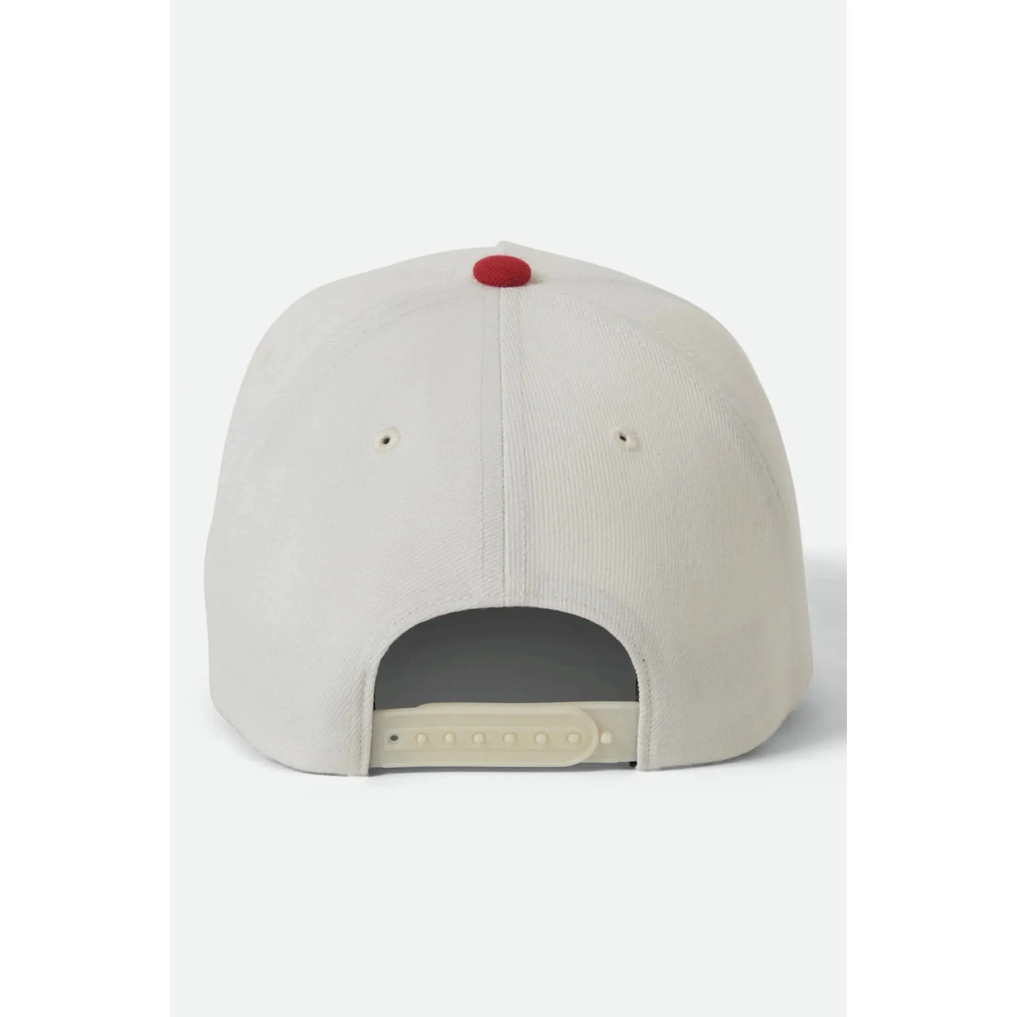 Brixton Crest Snapback || Off White/Red