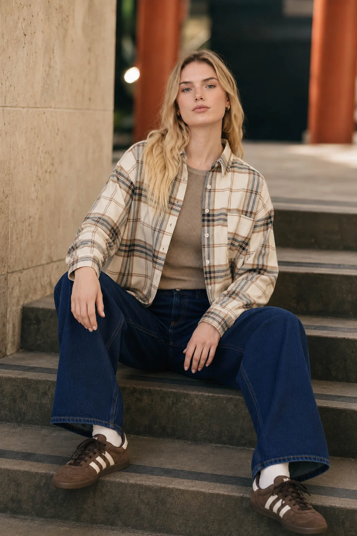 Plaid Button Down Flannel Shirt