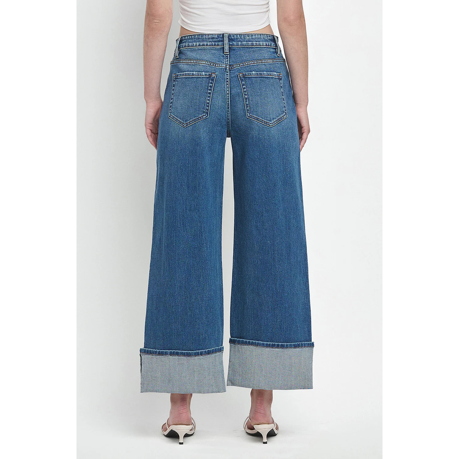 Super High Rise Baggy Cuffed Wide Leg || Joysome