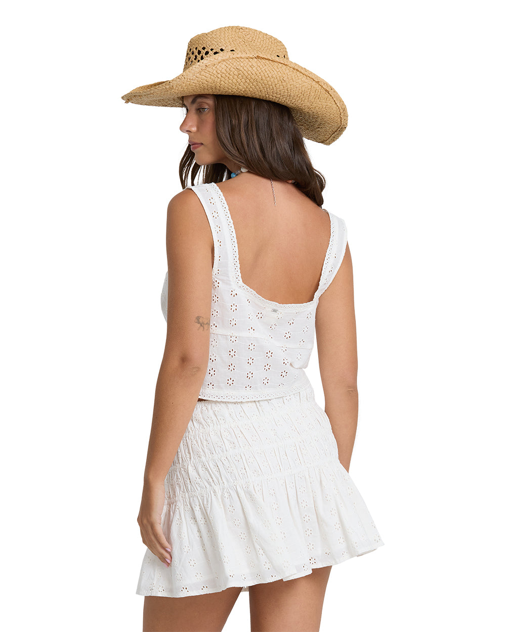 Billabong Eyelet Forever Mini Skirt || Salt Crystal