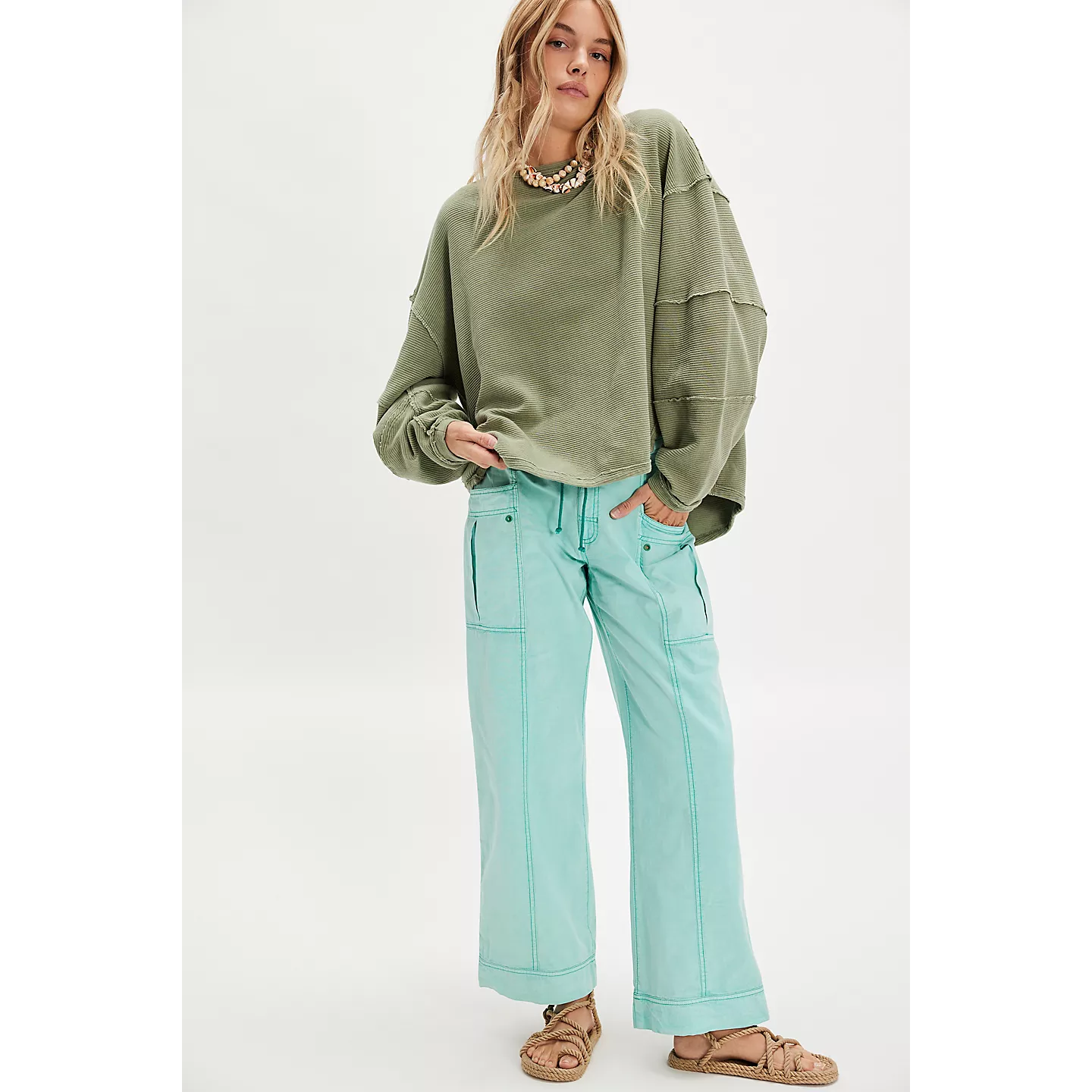 Free People Total Eclipse Tee || Oil Green