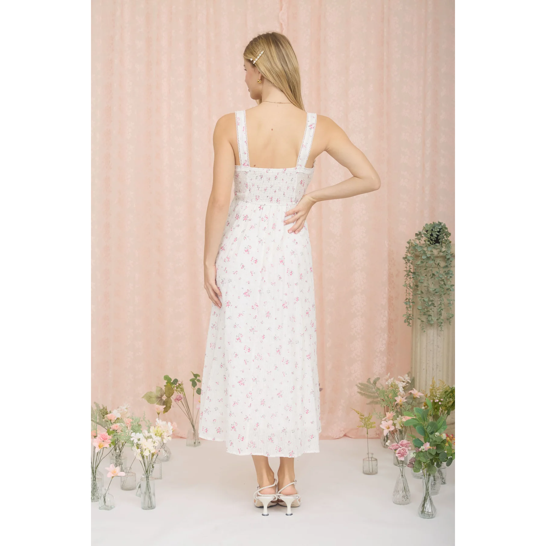Floral Maxi Dress || Pink Multi