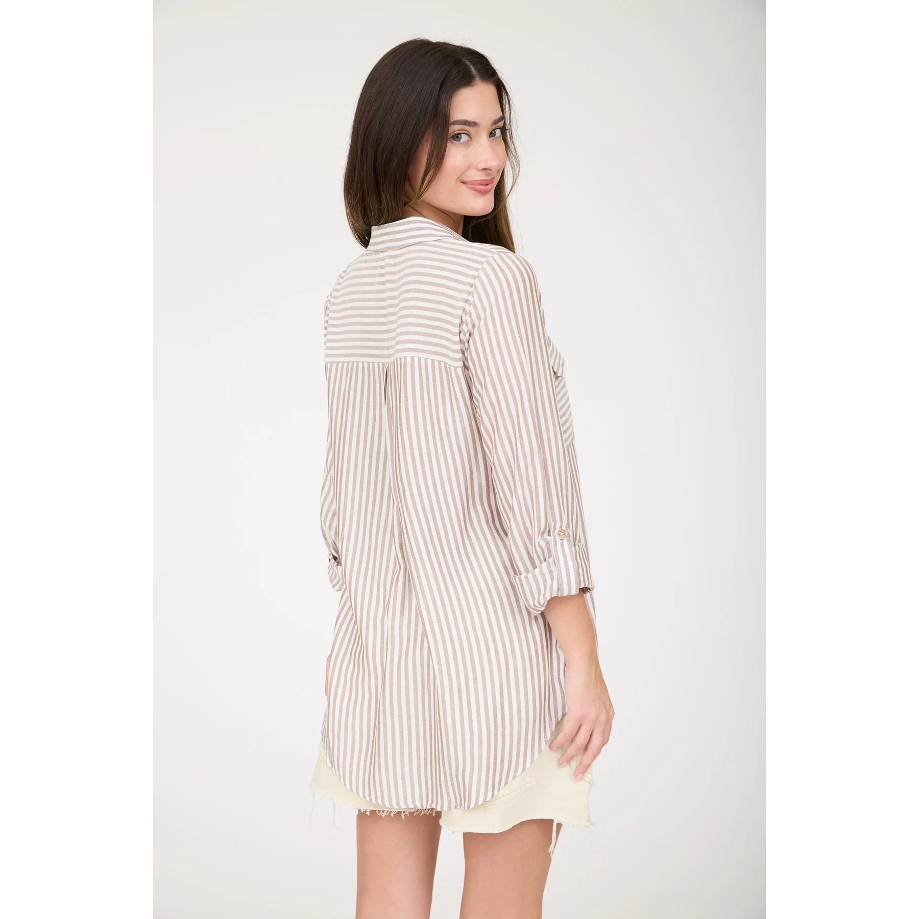 Lightweight Button Down Shirt || Brown