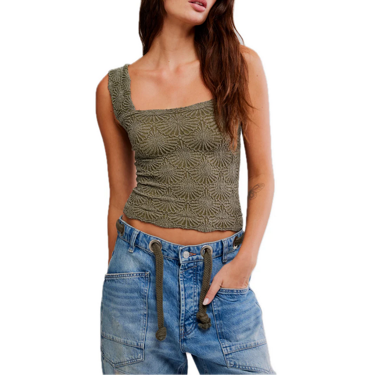 Free People cami olive green