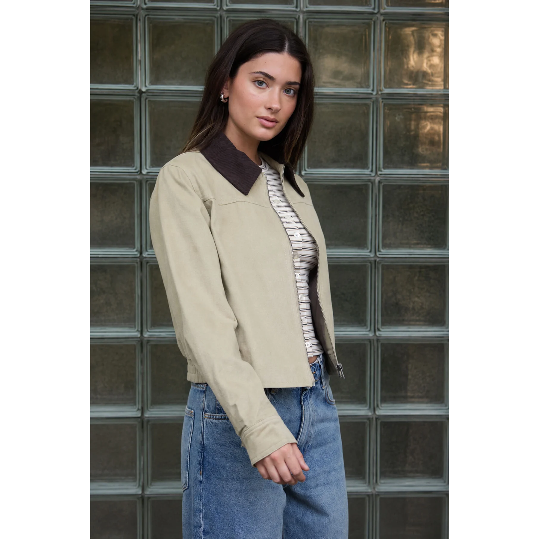 corduroy collar jacket