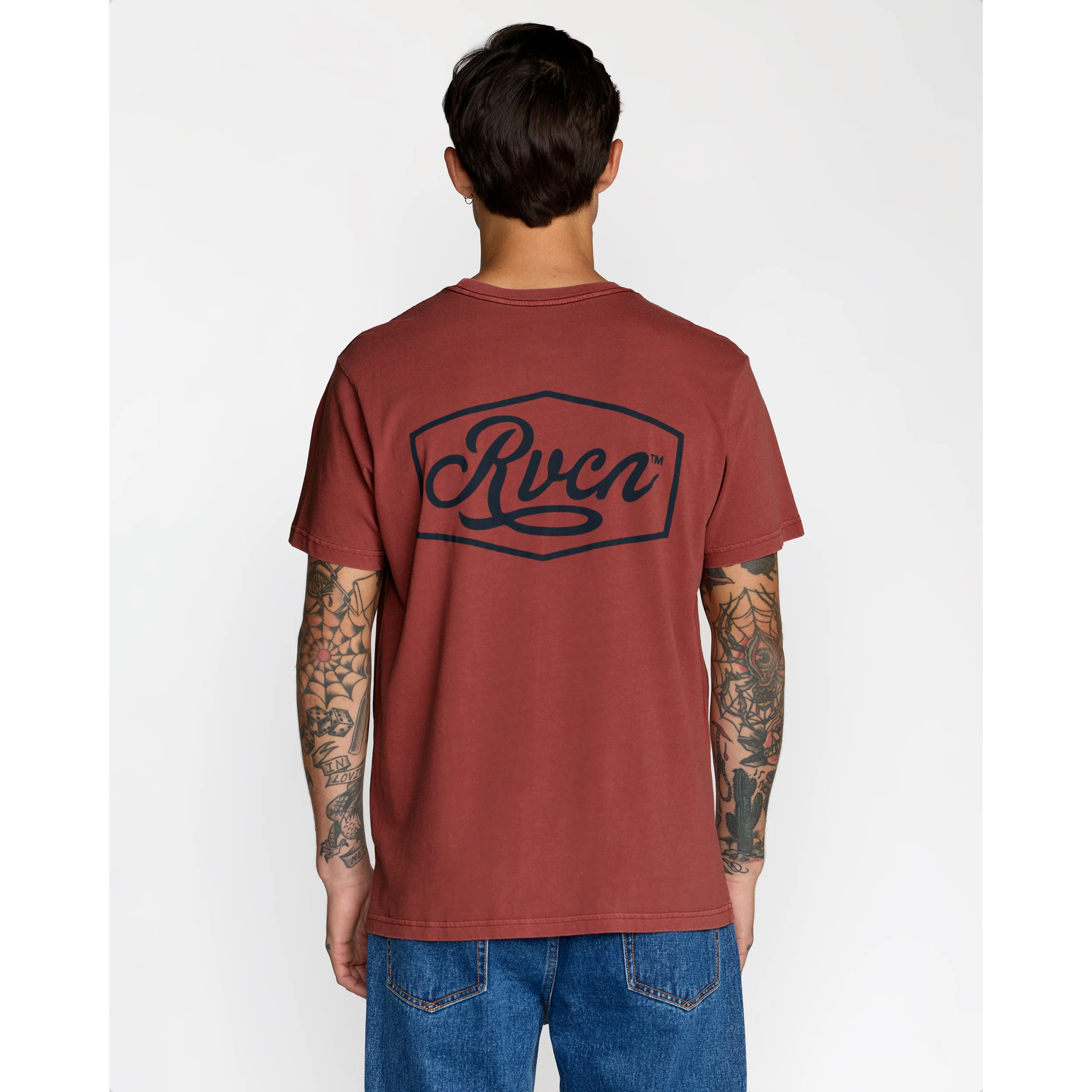 RVCA Emscript Short Sleeve Tee || Dusty Red