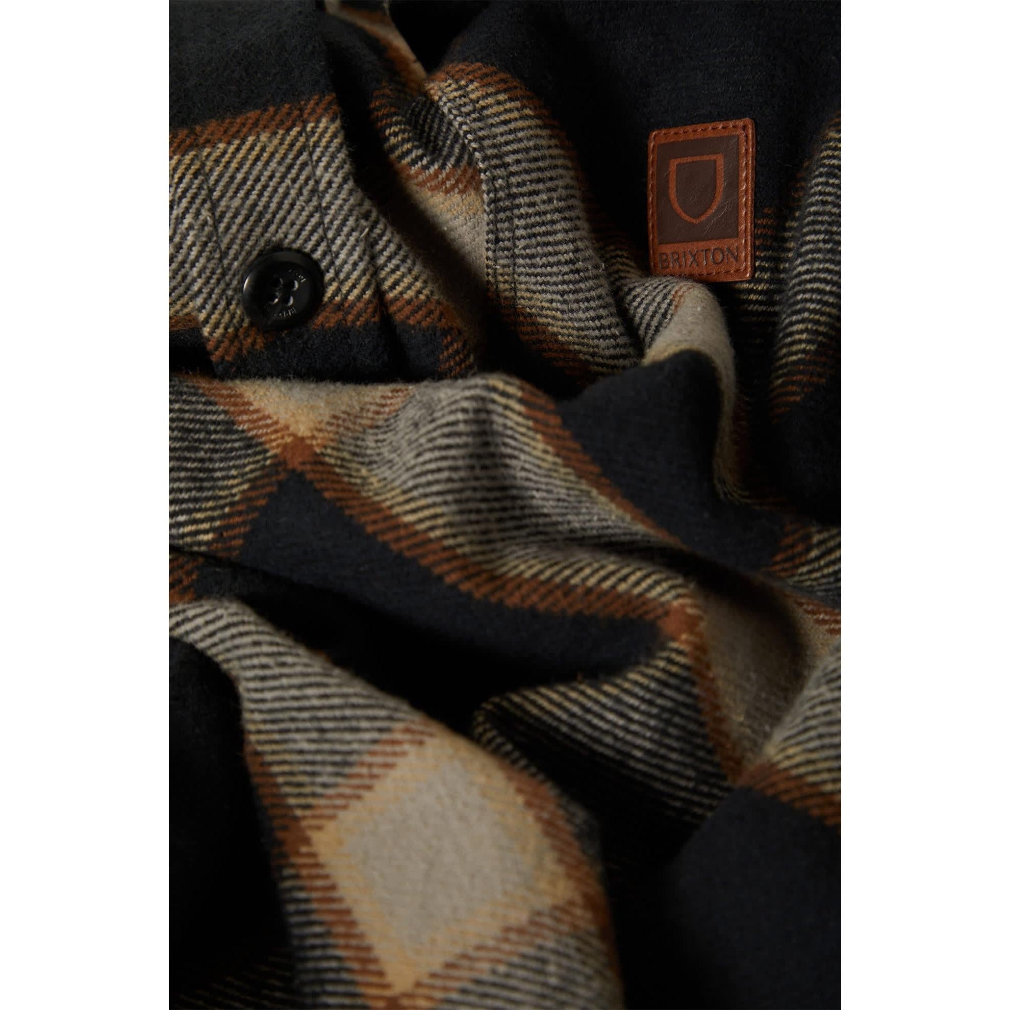 Brixton Bowery Heavyweight Flannel || Black/Cream