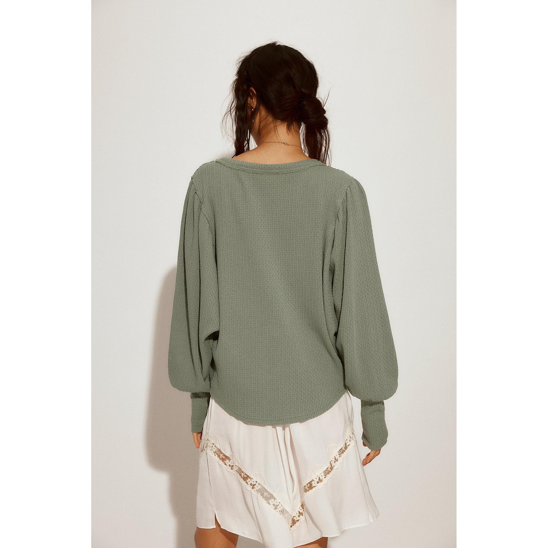 Free People Quinn Knit Thermal || Jade Ash