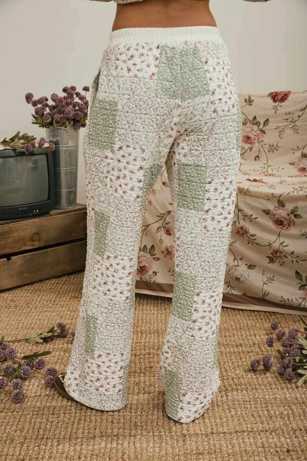 Floral Patchwork Quilted Lounge Pants
