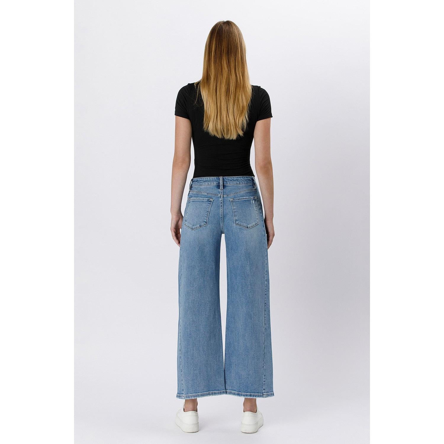 Lovervet High Rise Baggy Wide Jeans || Ideally