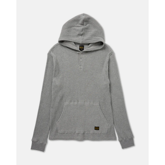 RVCA Dayshift Thermal Hooded Henley || Grey Heather