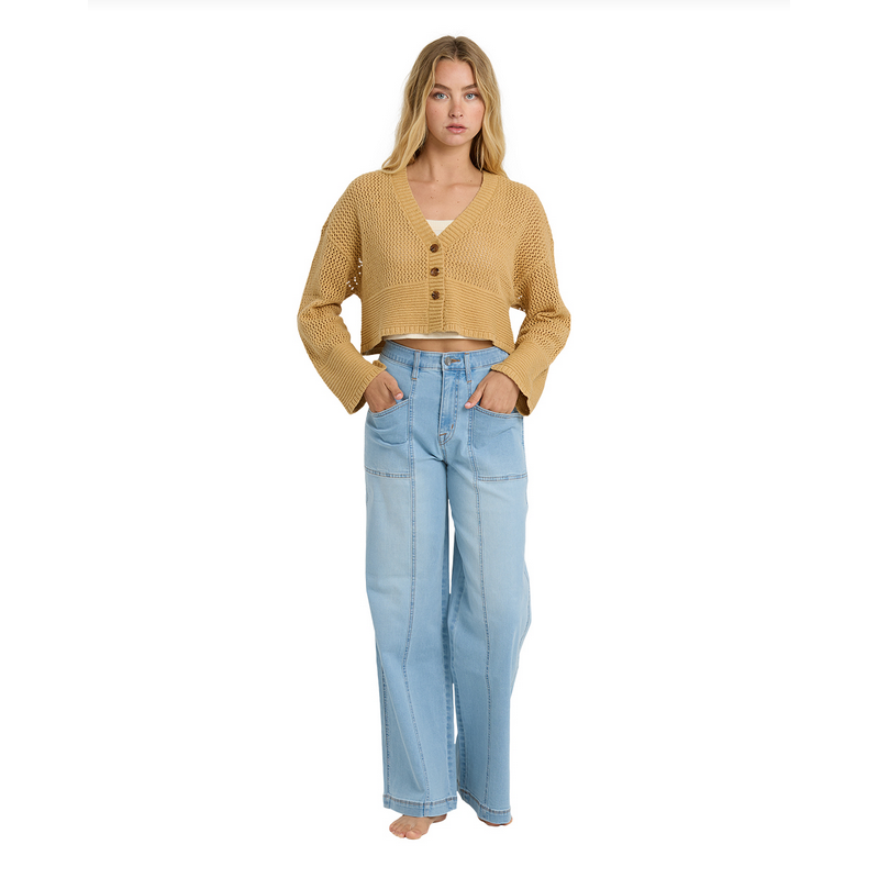 Billabong cardigan cropped boxy