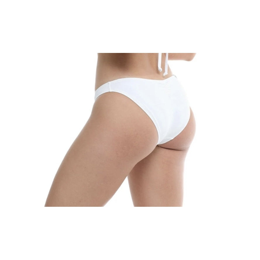 Eidon Solid Bikini Bottom || White