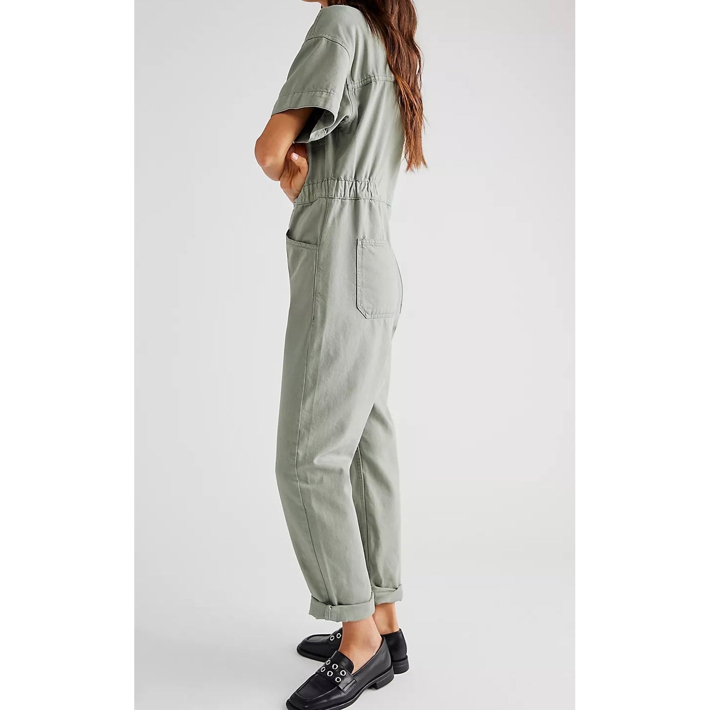 Free People Marci Jumpsuit || Washed Army